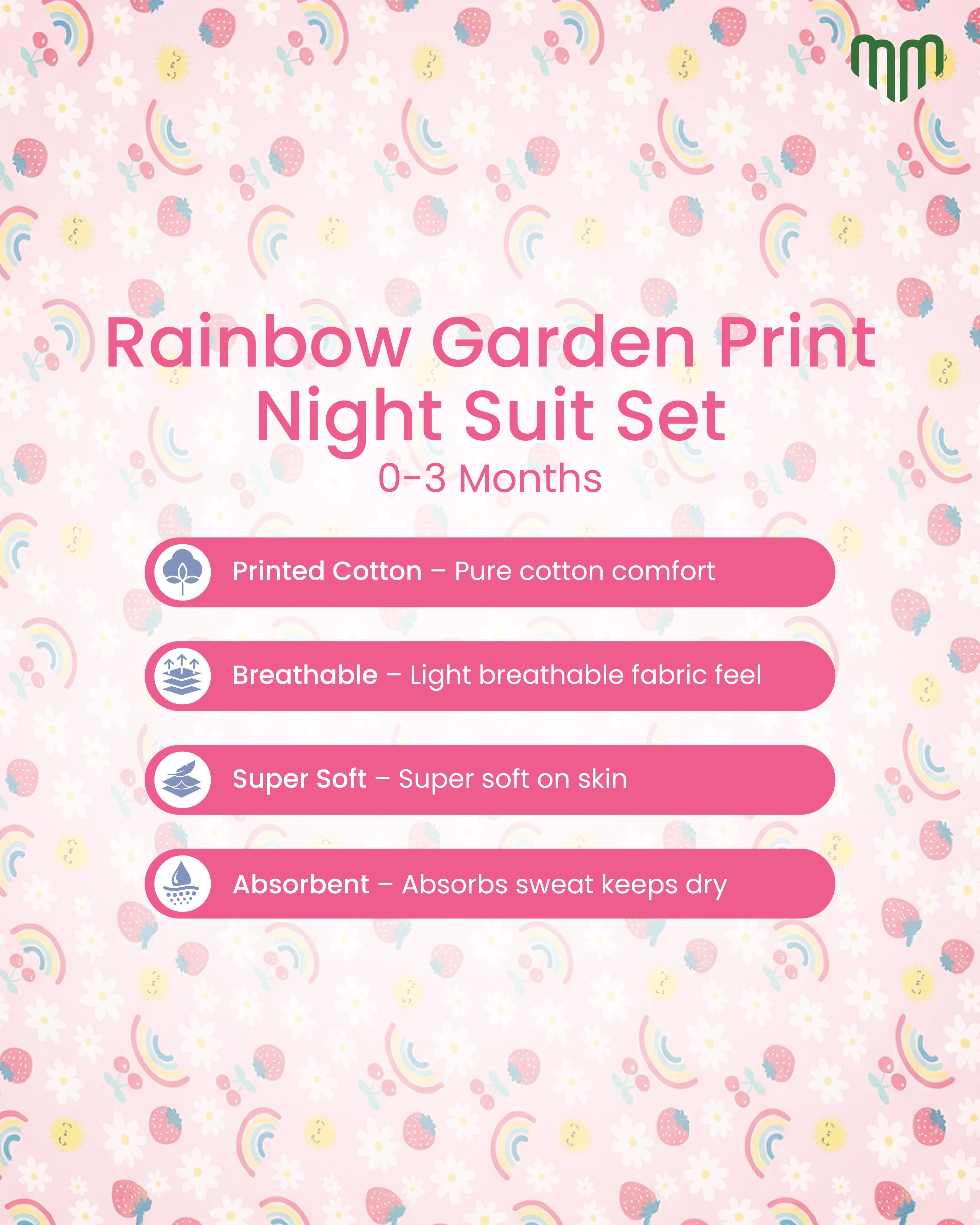 Little Blossom Night Sleep Suit - Image 6